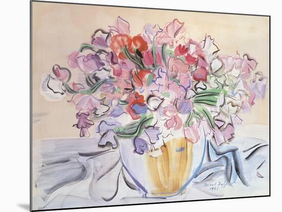 Vase de Pois de Senteur-Raoul Dufy-Mounted Giclee Print