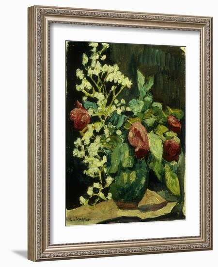 Vase De Roses, 1931 (Oil on Canvas)-Louis Valtat-Framed Giclee Print