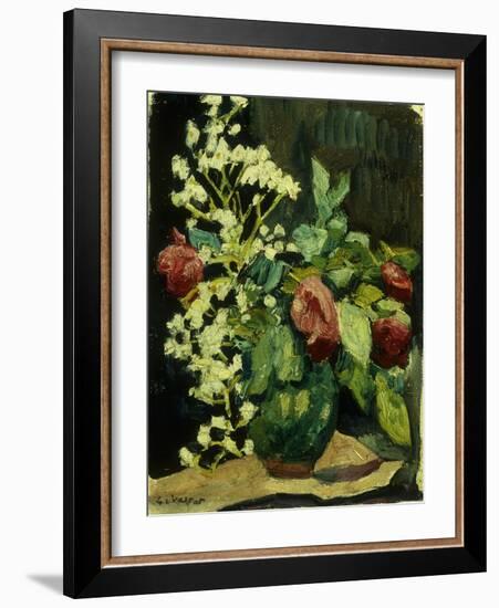 Vase De Roses, 1931 (Oil on Canvas)-Louis Valtat-Framed Giclee Print