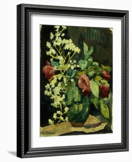 Vase De Roses, 1931 (Oil on Canvas)-Louis Valtat-Framed Giclee Print