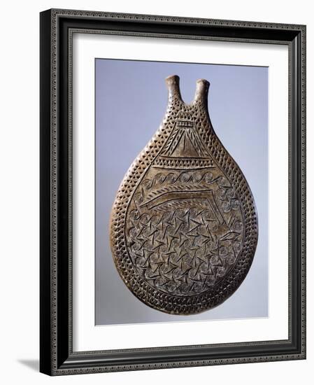 Vase Decorated with Boat, Terracotta from Syros, Greece, Cycladic Civilization, 3500-1050 BC-null-Framed Giclee Print