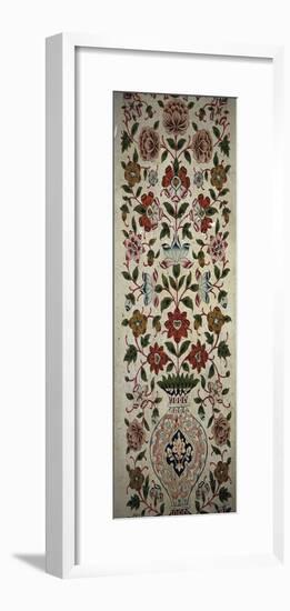 Vase Decorated with Flowers, Decorative Detail from Mahabat Khan Mosque-null-Framed Giclee Print
