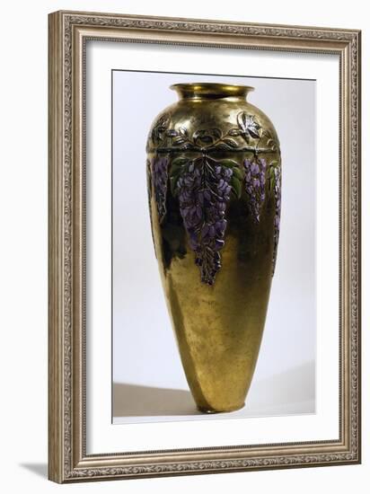 Vase Decorated with Wisteria, 1913-Jean Dunand-Framed Giclee Print