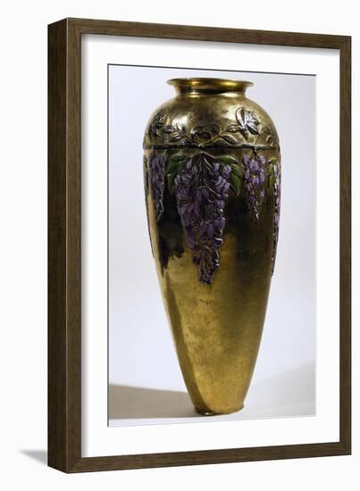 Vase Decorated with Wisteria, 1913-Jean Dunand-Framed Giclee Print