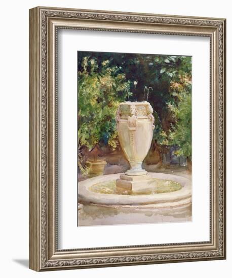 Vase Fountain, Pocantico-John Singer Sargent-Framed Giclee Print