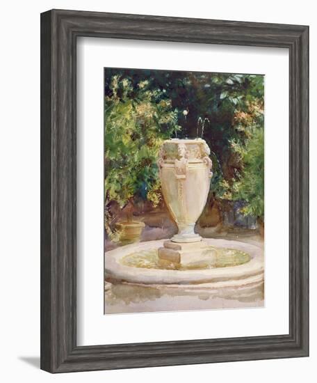 Vase Fountain, Pocantico-John Singer Sargent-Framed Giclee Print