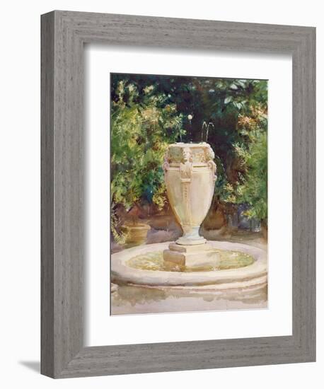 Vase Fountain, Pocantico-John Singer Sargent-Framed Giclee Print