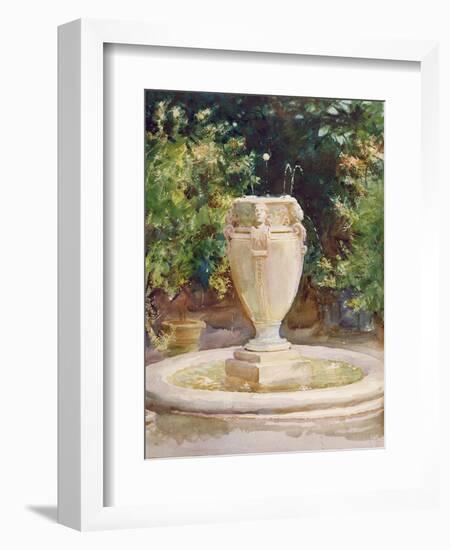 Vase Fountain, Pocantico-John Singer Sargent-Framed Giclee Print