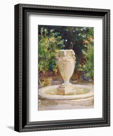 Vase Fountain, Pocantico-John Singer Sargent-Framed Giclee Print