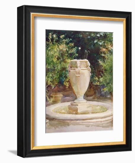 Vase Fountain, Pocantico-John Singer Sargent-Framed Giclee Print