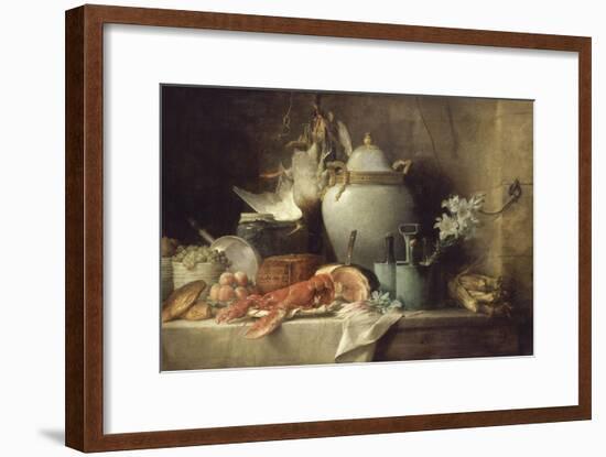 Vase, homard, fruits et gibier-Anne Vallayer-coster-Framed Giclee Print