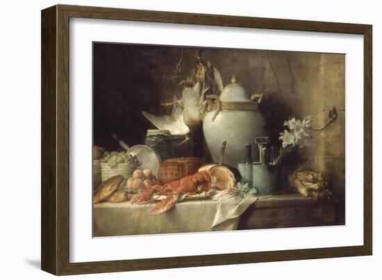 Vase, homard, fruits et gibier-Anne Vallayer-coster-Framed Giclee Print