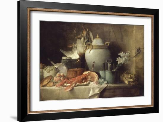 Vase, homard, fruits et gibier-Anne Vallayer-coster-Framed Giclee Print