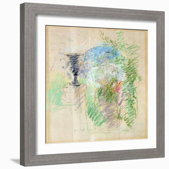 Vase in a Garden, 1890-Berthe Morisot-Framed Giclee Print