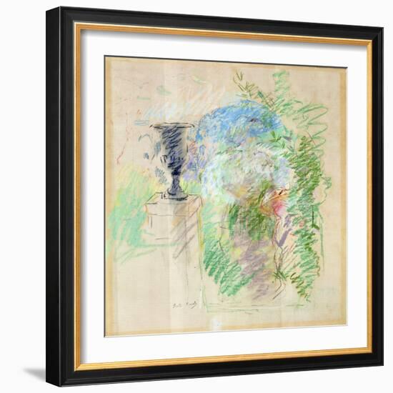 Vase in a Garden, 1890-Berthe Morisot-Framed Giclee Print