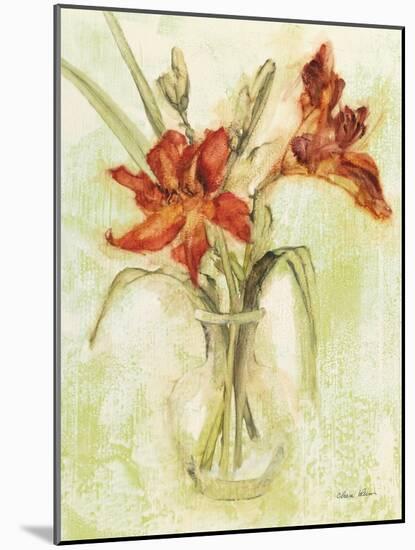Vase of Day Lilies I-Cheri Blum-Mounted Art Print