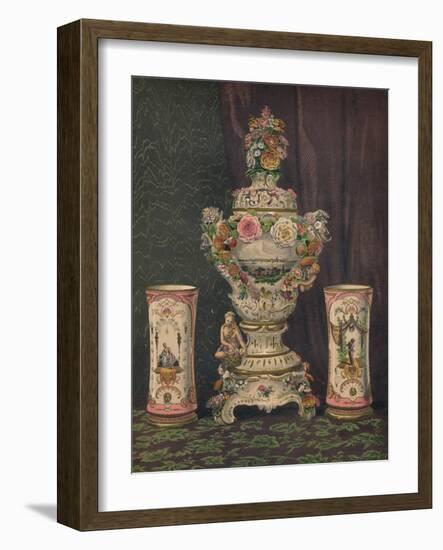 'Vase of Dresden Porcelain and Pair of Porcelain Beakers', 1863-Robert Dudley-Framed Giclee Print