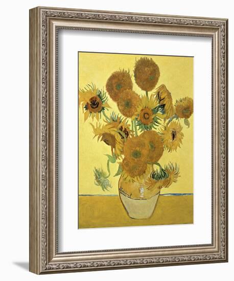 Vase of Fifteen Sunflowers, c.1888-Vincent van Gogh-Framed Premium Giclee Print