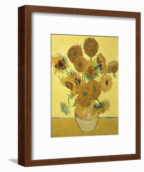 Vase of Fifteen Sunflowers, c.1888-Vincent van Gogh-Framed Premium Giclee Print