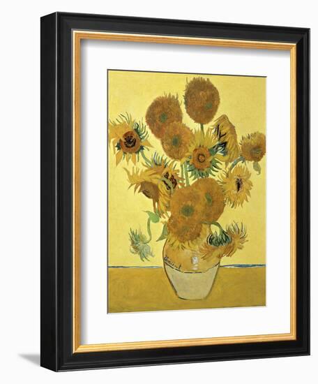 Vase of Fifteen Sunflowers, c.1888-Vincent van Gogh-Framed Premium Giclee Print