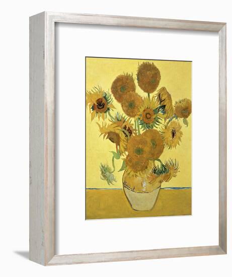 Vase of Fifteen Sunflowers, c.1888-Vincent van Gogh-Framed Premium Giclee Print