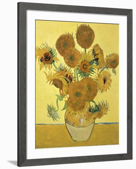 Vase of Fifteen Sunflowers, c.1888-Vincent van Gogh-Framed Giclee Print