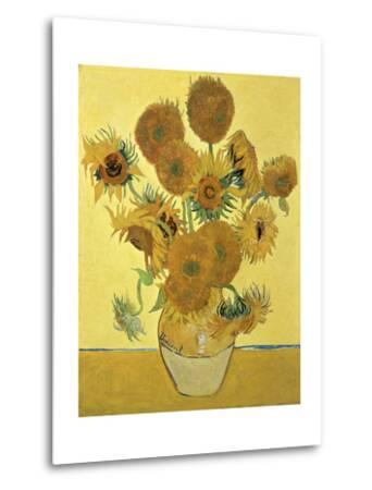 Vase Of Fifteen Sunflowers C 1888 Metal Print By Vincent Van Gogh