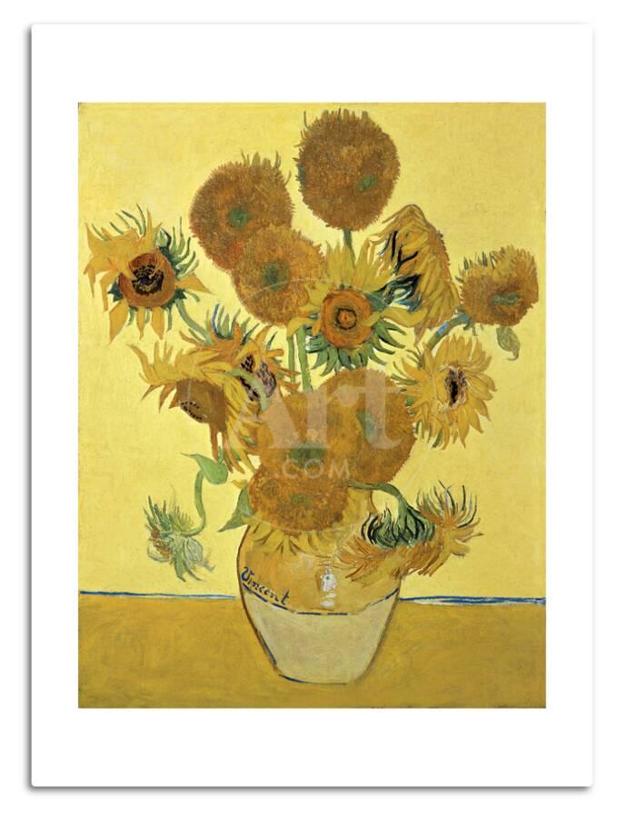 Vase Of Fifteen Sunflowers C 1888 Metal Print By Vincent Van Gogh