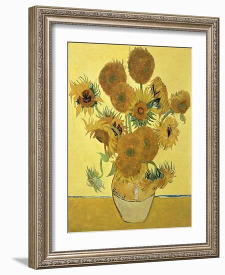 Vase of Fifteen Sunflowers, c.1888-Vincent van Gogh-Framed Giclee Print