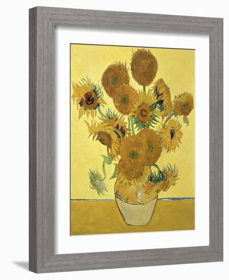 Vase of Fifteen Sunflowers, c.1888-Vincent van Gogh-Framed Giclee Print