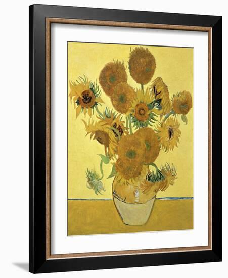 Vase of Fifteen Sunflowers, c.1888-Vincent van Gogh-Framed Giclee Print