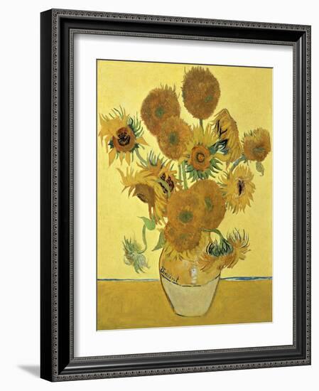 Vase of Fifteen Sunflowers, c.1888-Vincent van Gogh-Framed Giclee Print