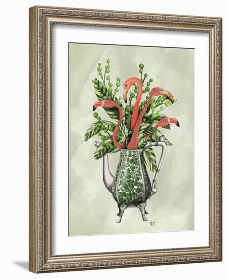 Vase Of Flamingos-Fab Funky-Framed Art Print
