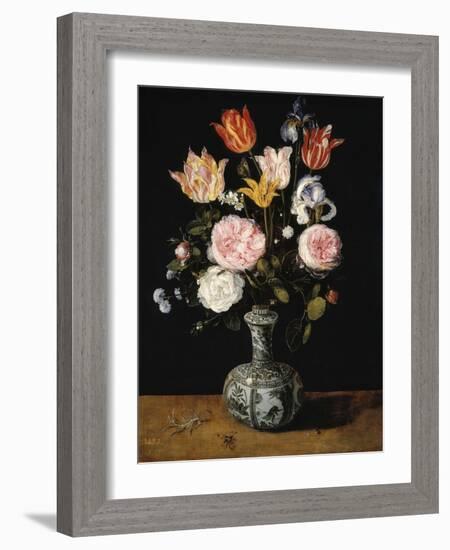 Vase of Flowers, 1609-1615-Jan Brueghel the Elder-Framed Giclee Print