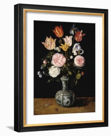 Vase of Flowers, 1609-1615-Jan Brueghel the Elder-Framed Giclee Print