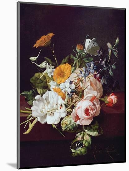 Vase of Flowers, 1695-Rachel Ruysch-Mounted Premium Giclee Print