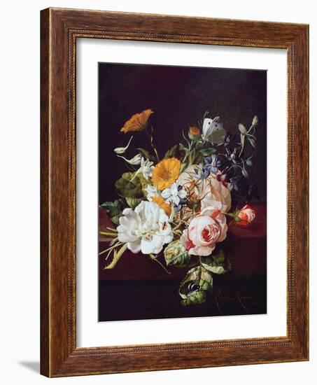 Vase of Flowers, 1695-Rachel Ruysch-Framed Giclee Print