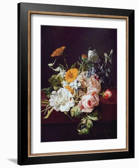 Vase of Flowers, 1695-Rachel Ruysch-Framed Giclee Print