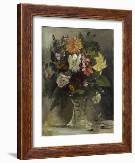 Vase of Flowers, 1833-Eugene Delacroix-Framed Giclee Print