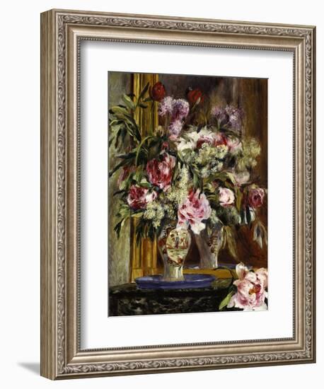 Vase of Flowers, 1871-Pierre-Auguste Renoir-Framed Giclee Print