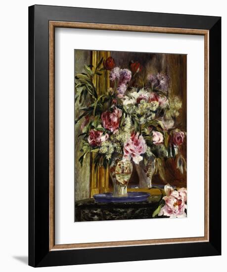 Vase of Flowers, 1871-Pierre-Auguste Renoir-Framed Giclee Print