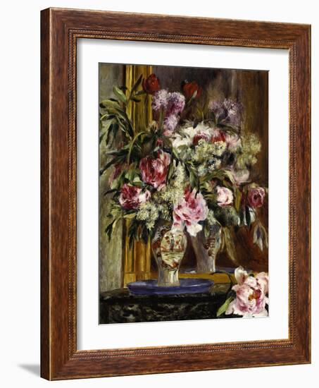 Vase of Flowers, 1871-Pierre-Auguste Renoir-Framed Giclee Print