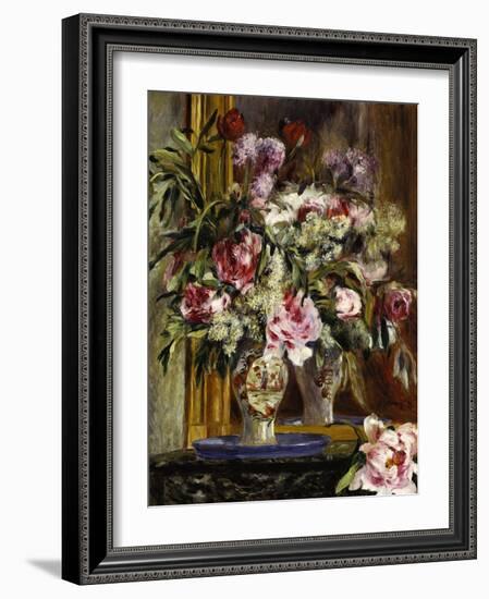 Vase of Flowers, 1871-Pierre-Auguste Renoir-Framed Giclee Print