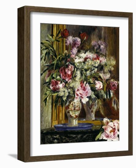 Vase of Flowers, 1871-Pierre-Auguste Renoir-Framed Giclee Print