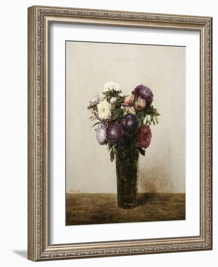 Vase of Flowers, 1872-Ignace Henri Jean Fantin-Latour-Framed Giclee Print