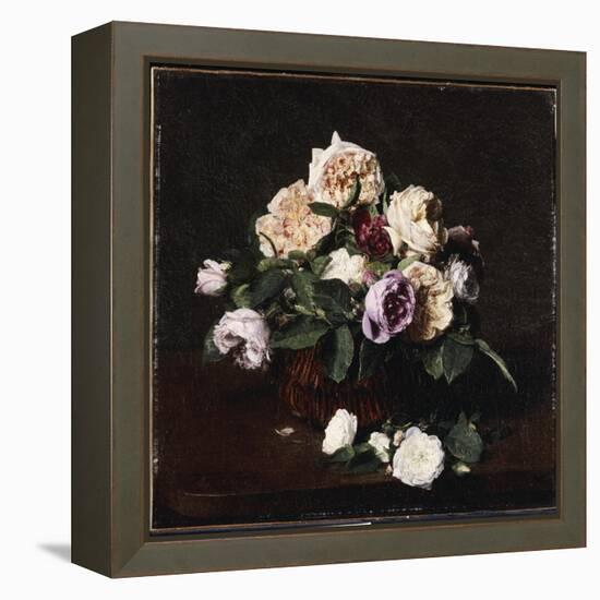 Vase of Flowers, 1876-Ignace Henri Jean Fantin-Latour-Framed Premier Image Canvas