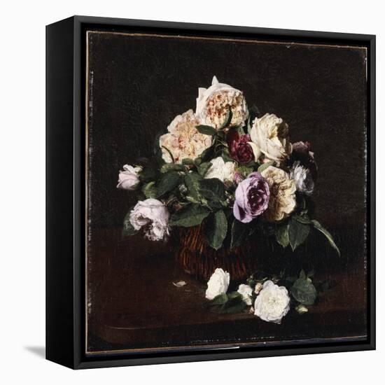 Vase of Flowers, 1876-Ignace Henri Jean Fantin-Latour-Framed Premier Image Canvas