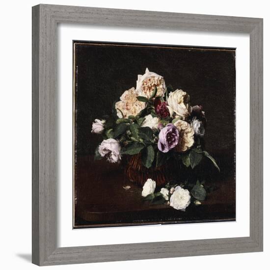 Vase of Flowers, 1876-Ignace Henri Jean Fantin-Latour-Framed Giclee Print