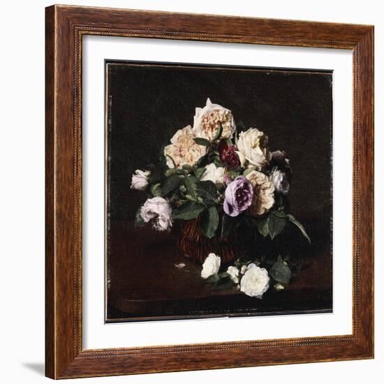 Vase of Flowers, 1876-Ignace Henri Jean Fantin-Latour-Framed Giclee Print