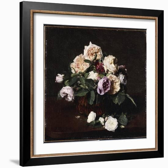 Vase of Flowers, 1876-Ignace Henri Jean Fantin-Latour-Framed Giclee Print